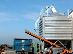 Perry bin filling conveyor
