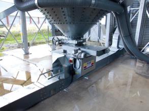 Perry bin unloading conveyor