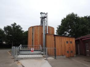 Perry aptional cladding biomass bin storage