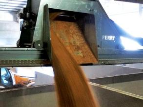 Perry tripper on belt conveyor